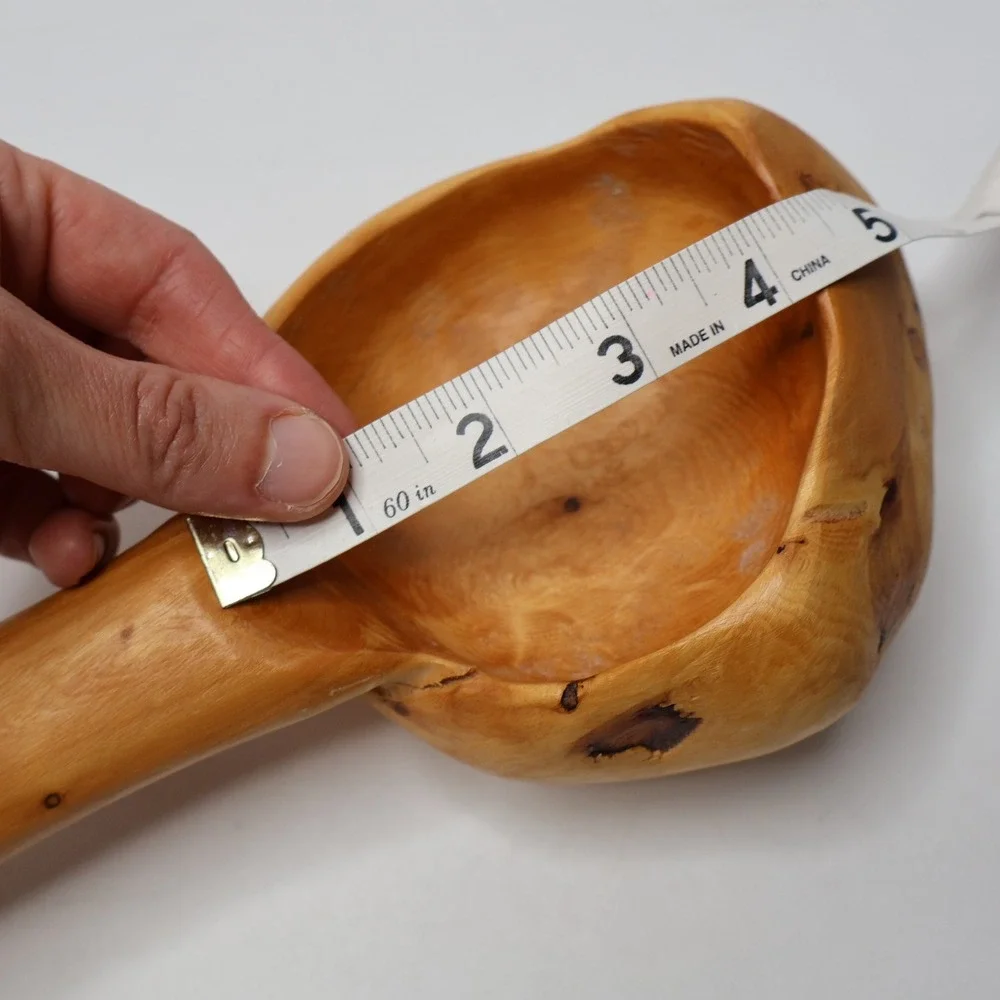 Handcrafted Rustic Large Burl Wood Ladle Scoop Wall Hanging‎ 15.5